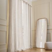 Gordijn in gewassen linnen met voering, met oogjes, Private