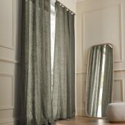 Gordijn in gewassen linnen met ringen, Private