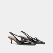 Damoiselle lakleren slingback pumps