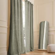 Gordijn in gewassen linnen met voering, met oogjes, Private