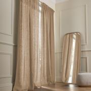 Gordijn van gewassen Linnen met ruflette-afwerking, Private