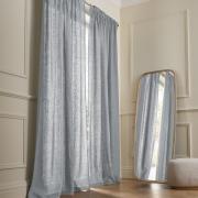 Gordijn van gewassen Linnen met ruflette-afwerking, Private