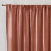 Gordijn in fluweel met aangerimpeld biesje, Velvet