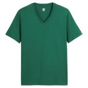 T-shirt met V-hals en korte mouwen