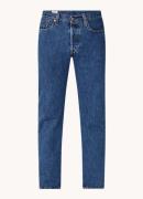 Levi's 501 high rise straight leg jeans met stonewash