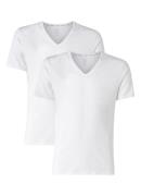 Calvin Klein Modern fit T-shirt met V-hals in 2-pack