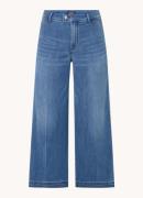 NYDJ Mono high waist wide leg cropped jeans met medium wassing