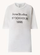 Acne Studios T-shirt met logoprint en destroyed afwerking