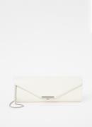 L.K.Bennett Lucille clutch van leer met afneembare schouderriem