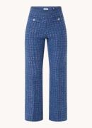 Sandro High waist straight fit broek met tweed-look en lurex