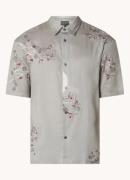 Emporio Armani Regular fit overhemd van lyocell met bloemborduring