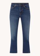 Benetton Mid waist bootcut cropped jeans met donkere wassing