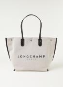 Longchamp Roseau Large shopper met logo en leren details