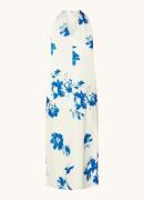 Calvin Klein Midi jurk van satijn met bloemenprint en split