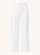 OPUS Milis high waist straight fit pantalon in linnenblend