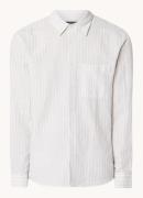 Marc O'Polo Regular fit overhemd in linnenblend met streepprint