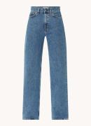 Sporty & Rich Mid waist tapered fit jeans met medium wassing