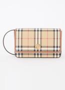 Burberry Hampshire clutch van kalfsleer met afneembare schouderriem