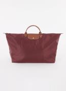 Longchamp Le Pliage Original handtas M met leren details