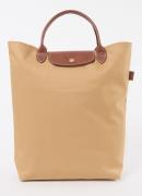 Longchamp Le Pliage Original handtas M met leren details