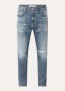 Replay Sandot tapered jeans met medium wassing