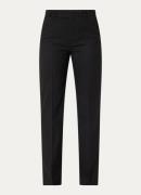 DRYKORN Mean high waist straight fit pantalon met krijtstreep