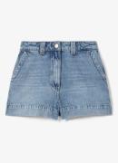 Reiss Oliva high waist straight fit korte broek van denim