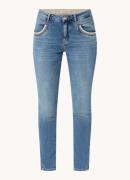 Mos Mosh Naomi Mateos mid waist skinny jeans met medium wassing