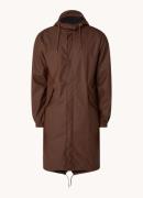 Rains Fishtail parka met capuchon en klepzakken