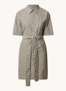 Burberry Midi blousejurk met ruitdessin en strikceintuur