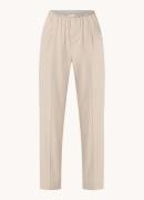 Penn & Ink High waist wide fit pantalon met steekzakken