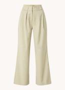 JOSH V Rivka high waist wide fit pantalon met steekzakken