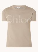 Chloé T-shirt met flock logoprint