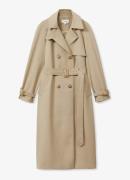 Reiss Darcie double-breasted trenchcoat in wolblend met ceintuur