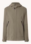 Boggi Milano B Tech softshell jack met capuchon en ritszakken