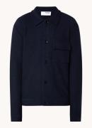 Selected Homme Ealy regular fit overshirt van wol met borstzak