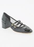 Dune London Appreciate pump van leer met gespdetail