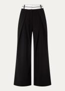 JOSH V Coco high waist wide fit pantalon met steekzakken