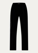 Whistles High waist straight fit pantalon van fluweel met steekzakken