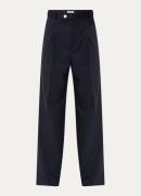 Sandro High waist straight fit pantalon in wolblend met steekzakken