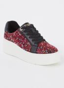 Dune London Episode sneaker met plateauzool en strass