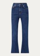 Sisley High waist flared jeans met donkere wassing