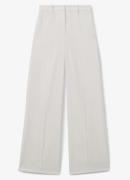 Reiss Leanna mid waist wide fit pantalon in wolblend