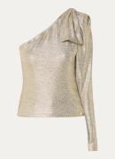 NIKKIE Fresno one shoulder top met metallic finish