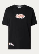 Aape T-shirt met logo- en backprint