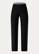 Sandro High waist loose fit pantalon met tweed-look