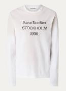 Acne Studios Longsleeve met logoprint en destroyed afwerking