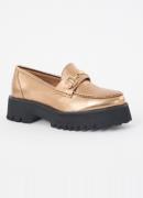 Dune London Groundbreaking loafer van leer