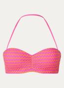 Seafolly Mesh Effect bandeau bikinitop met afneembare bandjes