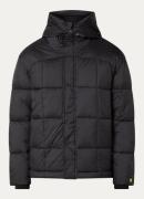 Lyle & Scott Puffer jack met quilt patroon en capuchon